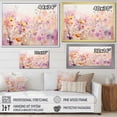 thumbnail image 4 of Designart "Pink curious Wildflowers I" Abstract Botanicals Floater Framed Wall Art Print, 4 of 7
