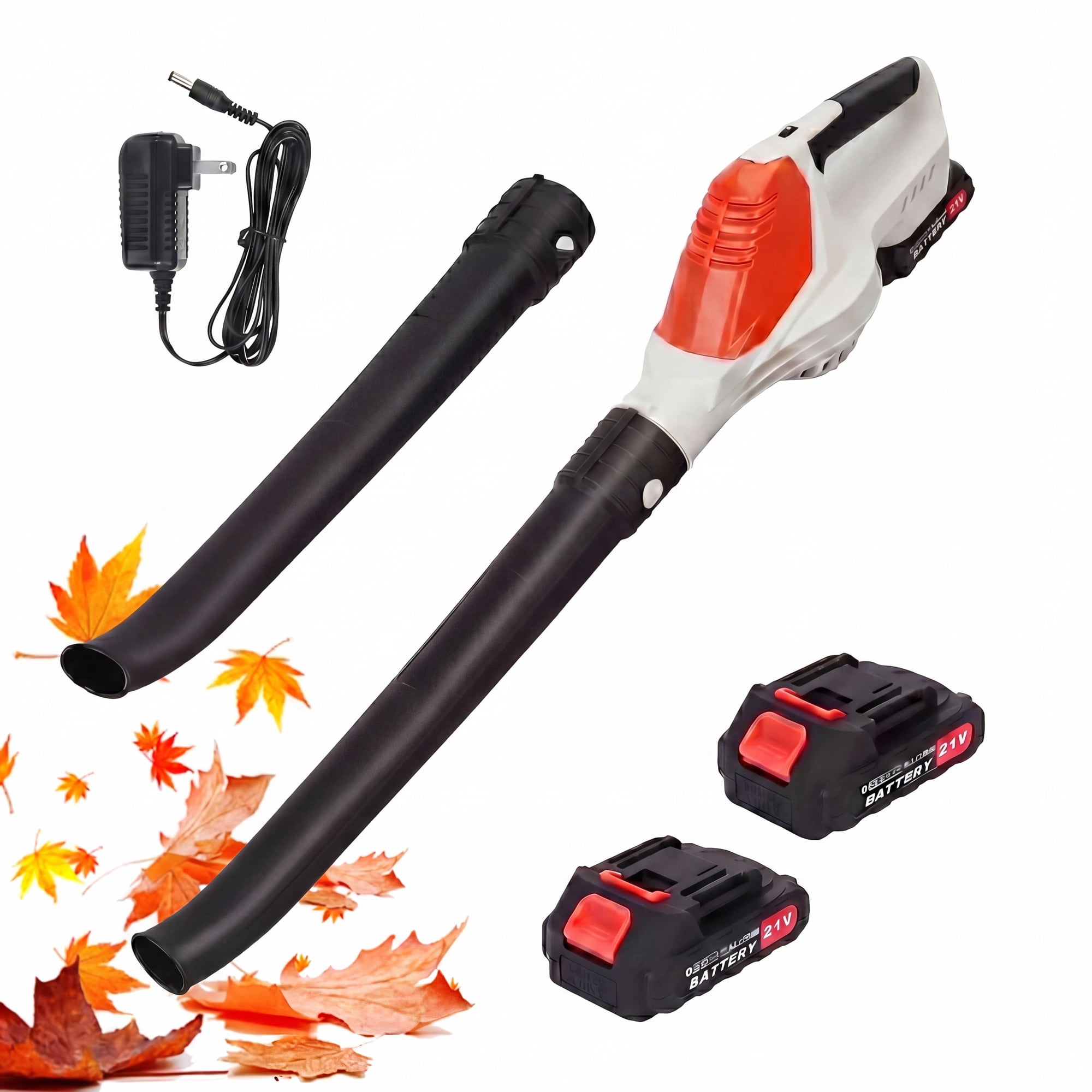 Torio Leaf Blower,21V 2 x 4000 mAh Battery Cordless Leaf Blower 5 Speed Mode 660CFM Electric Leaf Blowing for Lawn,Yard,Garden,House,Depot,Car