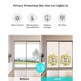 thumbnail image 4 of Window Privacy Film Summer Lemon Stained Glass Window Film Decorative Sun Block Window Cover Farmhouse Country Vintage Linen Texture Window Clings Static Adhesive Sticker for Bathroom 17.7"x39.3", 4 of 6