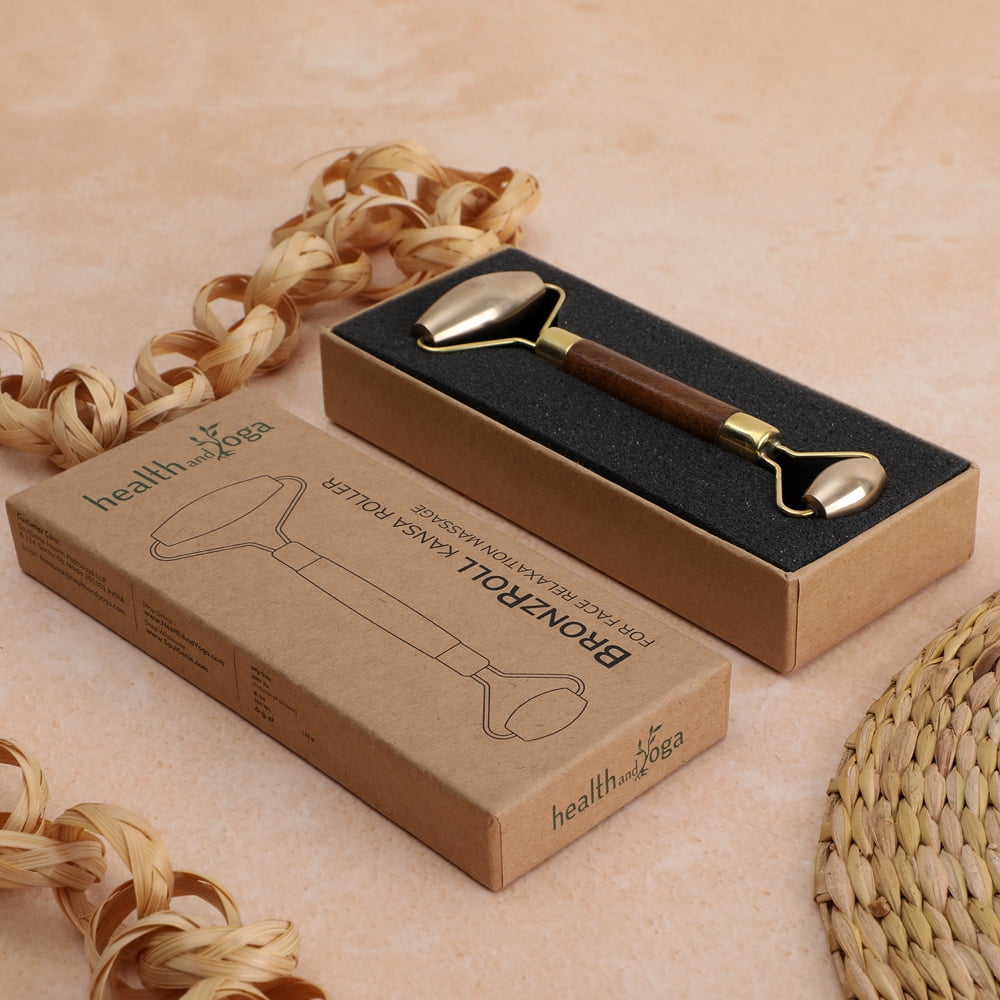 SoulGenie Kansa Face Roller - Premium Bronze Face Massager