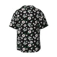 thumbnail image 4 of Balery Daisies Flowers Men's Casual Button Down Shirt Short Sleeve Textured Summer Cuban Beach Shirts-X-Large, 4 of 7