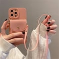 thumbnail image 3 of Funda de teléfono con cordón cruzado para iPhone, carcasa de silicona con ranura para tarjeta, 15 Pro Max, 14, 13, 12, 3 of 5