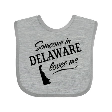 

Inktastic Someone in Delaware Loves Me Gift Baby Boy or Baby Girl Bib