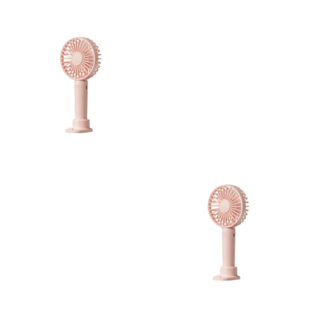 Ventilador portátil Wosthever Mini Escritorio Silencioso 3 velocidades Rosa 2Conjunto