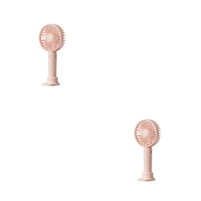 Ventilador portátil Wosthever Mini Escritorio Silencioso 3 velocidades Rosa 2Conjunto