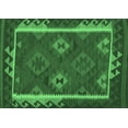 thumbnail image 1 of Ahgly Company Machine Washable Indoor Rectangle Oriental Emerald Green Traditional Area Rugs, 6' x 9', 1 of 4