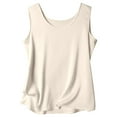 thumbnail image 4 of Lixiuxyad Casual Tank Tops Women's Pure Color Silk Strap Tank Top With Round Neck(White XXL), 4 of 4
