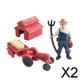 thumbnail image 1 of Juego de Figuras de Animales de Granja Hugo 2 Piezas para Niños de 3 a 12 Años, 1 of 10