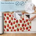 thumbnail image 5 of Farmhouse Strawberry Cabinet Curtains for Kitchen 35"W x 35"L, Red Berry Rustic Country Linen Texture Laundry Sink Cabinets Magic Tape Short Curtain Privacy Panel for Bathroom Vanity Cabinets, 5 of 9