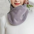thumbnail image 2 of snilers Neck Gaiter Woman Fall Winter Thickened Warm Fleece Neck Warmer Trendy Double Buttons Windproof Neck Scarf for Skiing Cycling Riding, 2 of 3