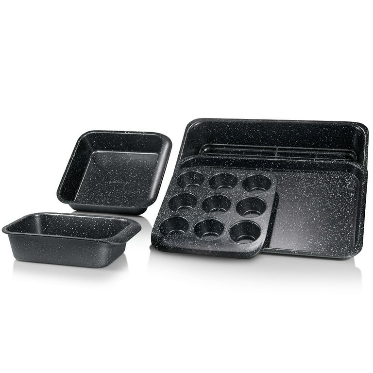 Granitestone 6-Piece Nonstick Stackable Bakeware Set, Gray