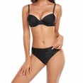 thumbnail image 2 of MSJUHEG Halter String,Thong String 2 Piece Bikini Set,Push Up,Bikini Sets for Women,Womens Bikini,Bralette Bikini Set,Tie Back Bathing Suit Black L, 2 of 3