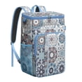 thumbnail image 1 of Earthy Bohemian Style Insulated Backpack Cooler - 20L Soft Cooler Bag, Boho Chic for Camping, 1 of 6