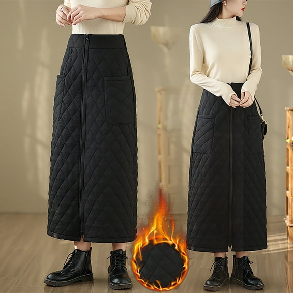 Sentmoon Long Skirt Oversized High Waist Boho Flowy Skirts for Women Beach Solid Color Loose Stretchy Skirts for Women Stylish Fall for Cozy Lounge at Home L