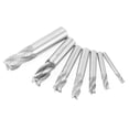 thumbnail image 2 of 7Pcs Set HSS CNC 4 Flutes Milling Cutter End Mill Router Bit Roughing Chipbreaker Tool M6 M8 M10 M12 M18 M20, End Mills, 2 of 8