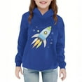 thumbnail image 2 of Piuwrlz Winter Hoodies for Kids Girls Hood Sweatshirts Loose Hoodie Blue Size 2 Years, 2 of 5