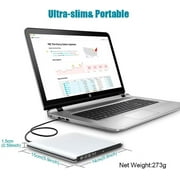 External 3D Blu ray CD DVD Drive, Portable USB 3.0 and Type-C Blu-ray CD/DVD+/-RW Burner Player Writer Reader Rewriter for PC Netbook Laptop Desktop with Mac OS Windows XP/7/8/10 Silver