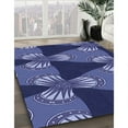 thumbnail image 3 of Ahgly Company Machine Washable Indoor Square Transitional Light Slate Blue Area Rugs, 6' Square, 3 of 7