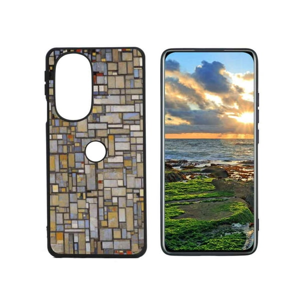 Piet-Mondrian-Fine-Art-Hard-s-Fine-Art-Nature-Painting-0-2 Phone Case, Degined for Motorola Edge 30 Pro Case Men Women, Flexible Silicone Shockproof Case for Motorola Edge 30 Pro