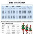 thumbnail image 3 of CUZIBR Christmas Children Kids Girls Teenagers 4PC Outfits Sets Include Dress Hat Sock Belt Green Outfits Sets Trendy Dailywear For Toddler, 3 of 9