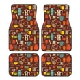 thumbnail image 1 of Disketp Retro Coffee for Crystal Velvet Car Mats Four-Piece Set,All-Season Automotive Protection, Vehicles, Cars, Trucks, and SUVs,Anti-Slip Design, 1 of 7
