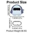thumbnail image 3 of [1 Pack]Cute Protective Case for AirPods 4 (2024), 3D Cartoon Design Silicone Case Cute Accessory with Keychain/Cleaning Kit (shark), 3 of 7