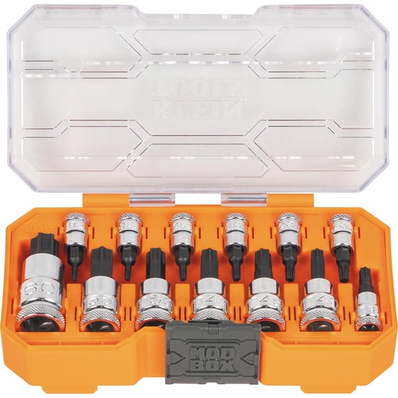 Juego de enchufes Klein Tools 65213TX, brocas TORX estriadas, 13 piezas