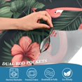 thumbnail image 4 of Yayeee Kitchen Valance Rod Pocket 54" x 18" Living Room Window Curtain, Red Flamingo Pattern, 4 of 6