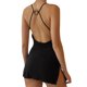 thumbnail image 3 of VISgogo Vestido de Mujer, Correa de Espagueti Sin Mangas Color Sólido Cintura Alta Línea A Flaco Mini Sling Vestidos VISgogo moda, 3 of 8