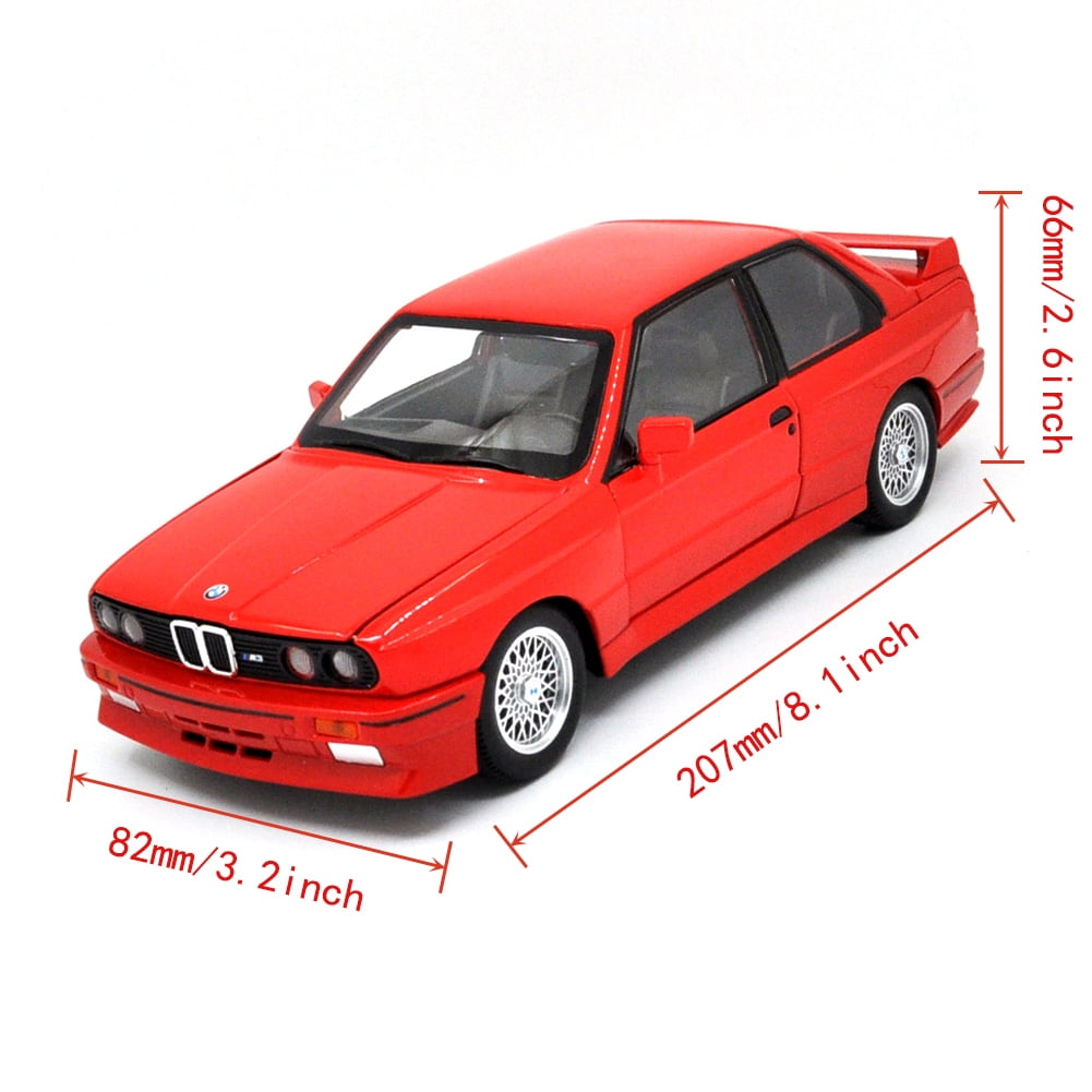 1: 24 Suitable for 1988 BMW M3 E30 alloy sports car model die-casting metal sound and light children's toy