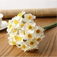 thumbnail image 2 of Morttic 6PCS Artificial Daffodil Flowers Narcissus Spring Flower Silk Flower Arrangement for Home Wedding Decor, White, 2 of 7