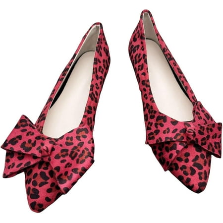 

Pfhytec LU Pointy Toe Ballet Flats for Women with Cute Bowknot Elegant Slip-ons Soft Support Daily Walking Shoes