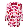 thumbnail image 5 of Edvintorg Clothes for Women Valentine's Day Shirts Summer Spring 3/4 Sleeve Tops Graphic Tees Crewneck Casual Puls Size Fashion Clothing, 5 of 5