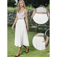 thumbnail image 2 of DARING DIVA Women's A Line Flowy Eyelet Midi Skirts X-Small White, 2 of 6