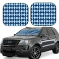 thumbnail image 6 of Kdxio Blue Squares Print 2-Piece Sun Shade Front Windshield - Foldable Car Front Window Sunshades For Most Sedans Suv Truck, 6 of 6