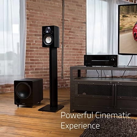 Fluance DB10W 10-inch Low Frequency Powered Subwoofer for Home Theater (Natural Walnut)