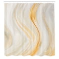 thumbnail image 3 of Ambesonne Ivory Cream Shower Curtain, Wavy Marble Effect, 69"Wx75"L, Orange Grey, 3 of 5