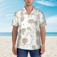 thumbnail image 4 of Lsque Vintage Stylized White Color pattern Hawaiian Shirt for Men, Unisex Summer Beach Casual Short Sleeve Button Down Shirts-X-Large, 4 of 9