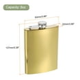 thumbnail image 2 of Uxcell 8oz Stainless Steel Hip Flask Set with Cup Funnel for Camping Hiking Outdoor Activity, Gold, 2 of 6