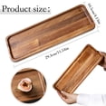 thumbnail image 3 of WUXIAB Acacia Wood Serving Tray,Wooden Charcuterie Board,Rectangular Cheese Board,Rectangular Wooden Charcuterie Board,Small Serving Platter for Cheese,Cake,and Dessert,Rustic Farmhouse Tray,Brown, 3 of 8