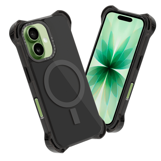 Mr. Gadgets Funda De Uso Rudo Para iPhone, Diseño Magnetico, Case Transparente De Acrilico Epoxi, Tecnología Ultra Bounce, Anti-caídas Compatible Con iPhone 17 Color Negro