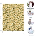 thumbnail image 4 of White Flower Leaves Yellow Pattern Blanket,Comfortable Soft Flannel Throw Blanket,All Season,Warm Lightweight Blankets for Sofa Bed Couch Living Room Chair,30"x40", 4 of 4