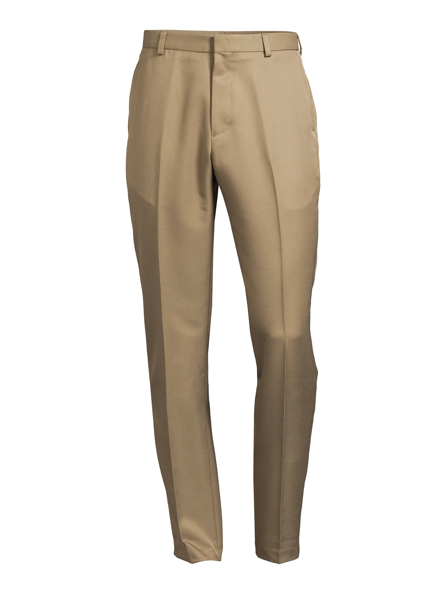 George Men's Slim Fit Flat Front Sorbtek Microfiber Dress Pants 