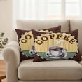 thumbnail image 2 of Farmhouse Coffee Outdoor Waterproof Pillow Covers, Vintage Coffee Cup Beans Country Decorative Rectangle Throw Pillowcase Sofa Cushion Sham for Patio/Couch/Chair, 20"x12" 2 Pack, 2 of 8