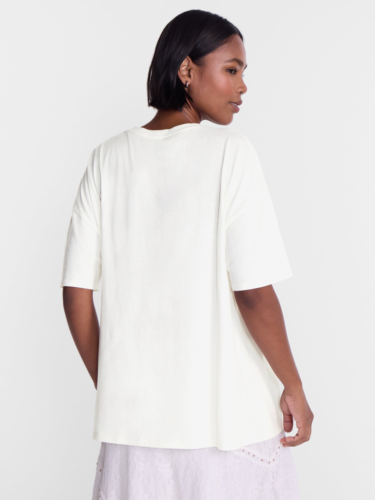 No Boundaries Washed Graphic Boyfriend Tee, Women's XXS-XXL
