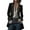 Black, variant on Women's Vintage Velvet Long Sleeve Cardigan - Casual Open Front Mid-Length Coat (Deep Red, L)