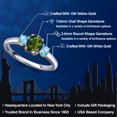 thumbnail image 2 of Gem Stone King 10K Two Tone Gold Tourmaline Green Mystic Topaz and Swiss Blue Topaz Engagement Ring for Women | 1.20 Cttw | Oval 7X5MM | Gemstone November Birthstone | Size 6, 2 of 6