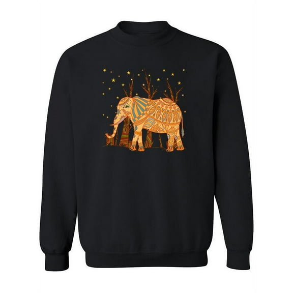 Elephant Starry Night Sweatshirt Women -Image by Shutterstock, Female 4X-Large