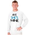 thumbnail image 4 of Aye Matching Set His Hers Cute Funny Men's Long Sleeve Tee T Shirt Brisco Brands M, 4 of 7
