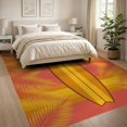 thumbnail image 3 of ODIKA Surfboard Form Caramel Striped Motif Surf Shaped Skateboarsurfboard Foldable Easy Care for King Size Bedroom, Master Suite, Under Bed, 3 of 7